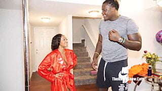 Little petite 4ft Mena Carlisle taking all that Louie Smalls bbc